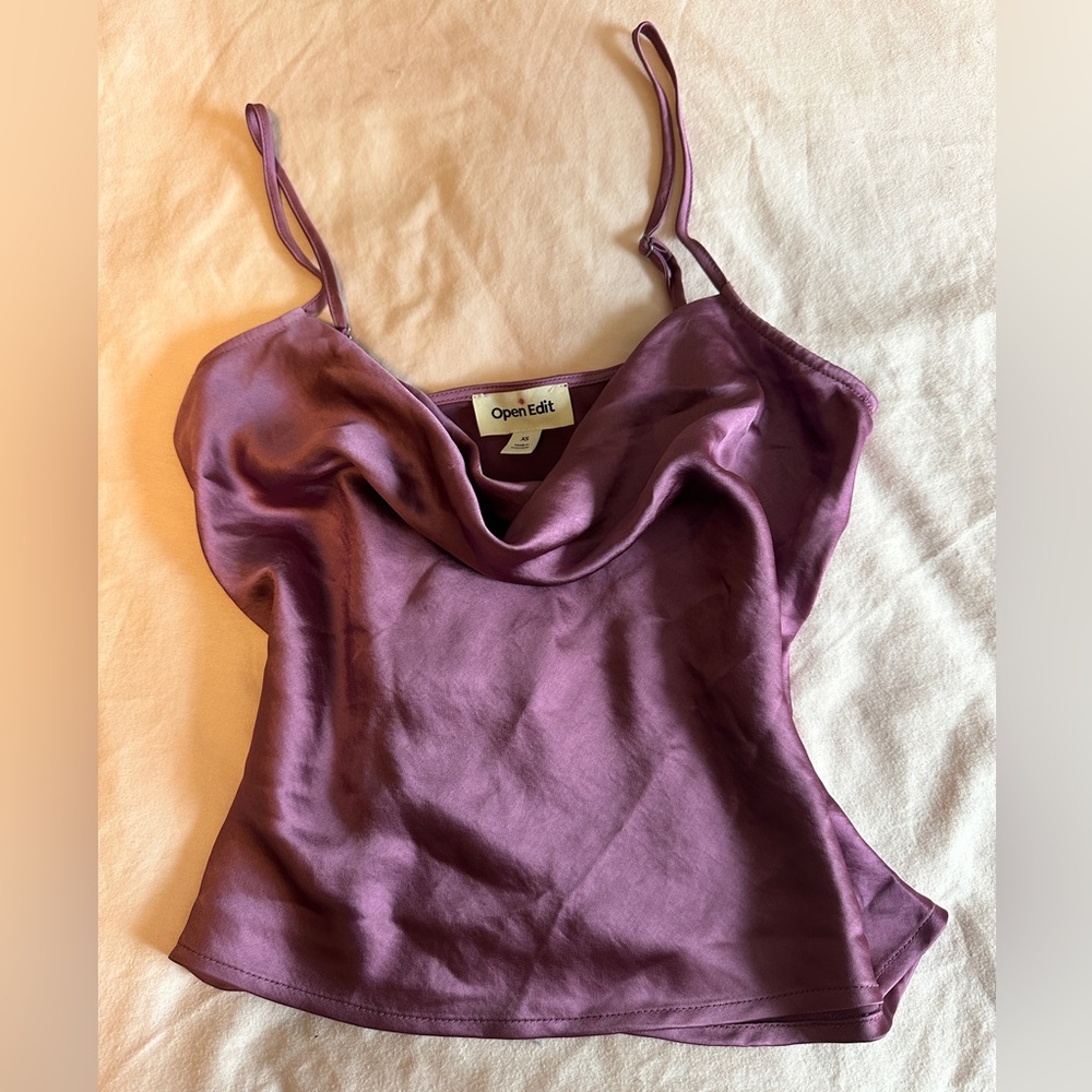 Open Edit Lavender Cowl Neck Tank